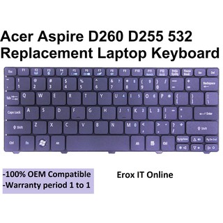 อะไหล่แล็ปท็อป Acer Aspire One D257 D270 NAV70 PAV01 V111102As1 UI คีย์บอร์ด Acer D260 คีย์บอร์ด (สีดํา)