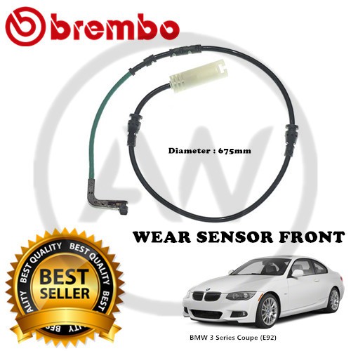 BREMBO BMW 3 Series Coupe E92 ผ้าเบรคหน้าสวมเซ็นเซอร์