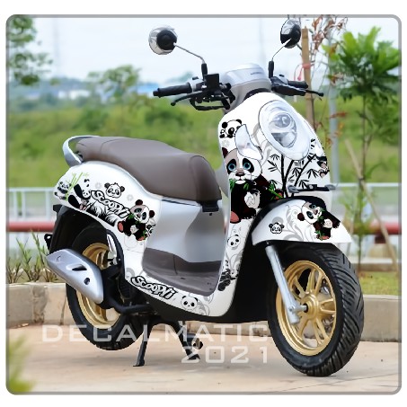 รูปลอก Scoopy 2025 สติ๊กเกอร์เต็มตัว KArbu / FI / FI ESP / SCOOPY NEW 2021 - Panda