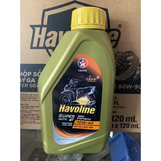 CALTEX น้ำมันเครื่องสำหรับรถออโต้ 4T Havoline Supermatic 10w-40 กึ่งสังเคราะห์ 0.8L