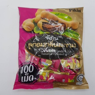 ลูกอมมะขาม พีกิน ลูกอมกลิ่มะขาม  1 ถุง 260กรัม  100 เม็ด