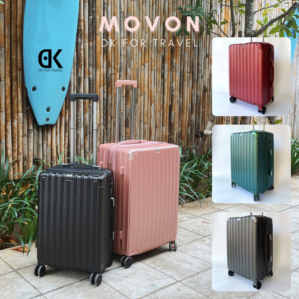 ถูกทนถึก กระเป๋าเดินทาง รุ่น MOVON 4ล้อ กุญแจล็อคแบบ TSA แท้ มาตราฐานสากล มีช่องแบ่งอเนกประสงค์ สวย หรู แข็งแรง