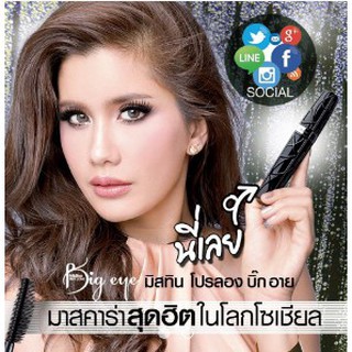 มิสทีน มาสคาร่า Mistine Pro Long Big Eye Mascara สีดำ หนาขึ้นสูงสุด 5 เท่า ขนตาหนาขึ้น