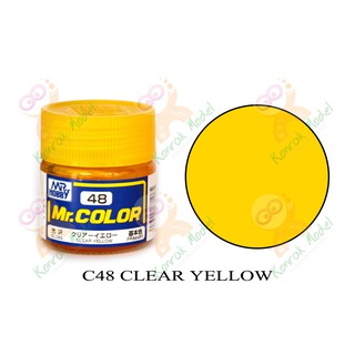 สีสูตรทินเนอร์ Mr.hobby Mr.color C48 Clear Yellow Gloss 10ml