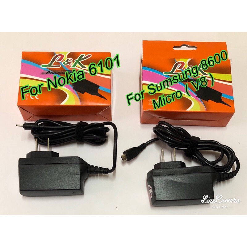 Wall Charger หัวพร้อมสายชาร์จ SAMSUNG(Android)/ 8600/V8/Micro/SAM HERO/E210, Nokia N70/6101 งานดี มีคุณภาพ