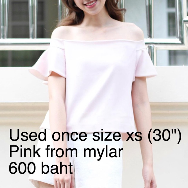 Mylar pink top  size xs