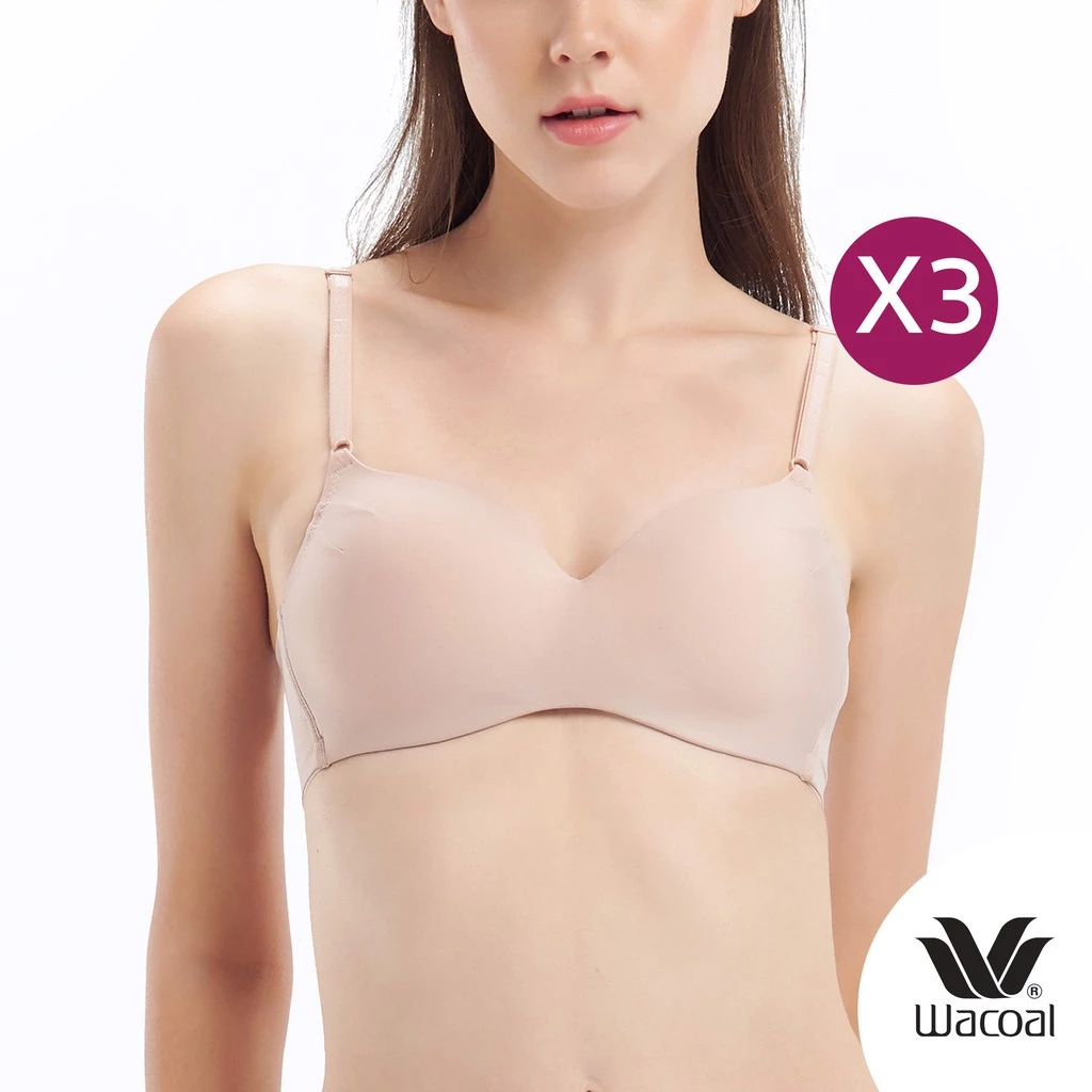 Wacoal Surprise Comfort Bra เสื้อชั้นในไร้โครง เซ็ท 3 ชิ้น รุ่น WB3X96 สีเบจ (BE)