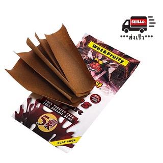 กระดาษโรล พันลำ กลิ่นผลไม้ 6 รส 1 ซอง 5 แผ่น ขนาด 110มม Rolling Papers King size Blunt Wraps