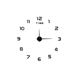 CYTTL นาฬิกาแขวนผนัง นาฬิกาติดผนังDIY 3D ขนาด120cm และ 18 cm ติดตั้งง่ายๆด้วยตัวเอง สไตล์โมเดิร์นเสียงเงียบ