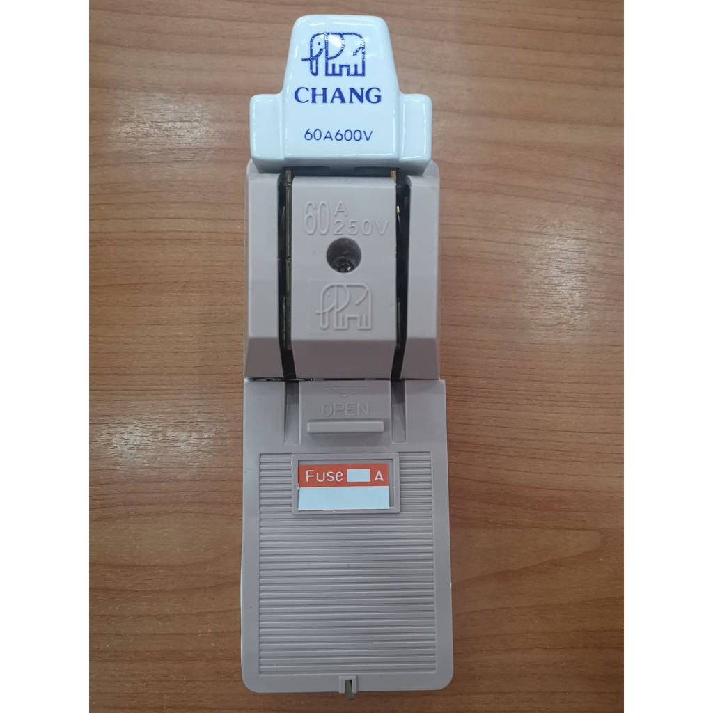 คัทเอาท์ช้างแท้ 2P 60A 600V ตราช้าง