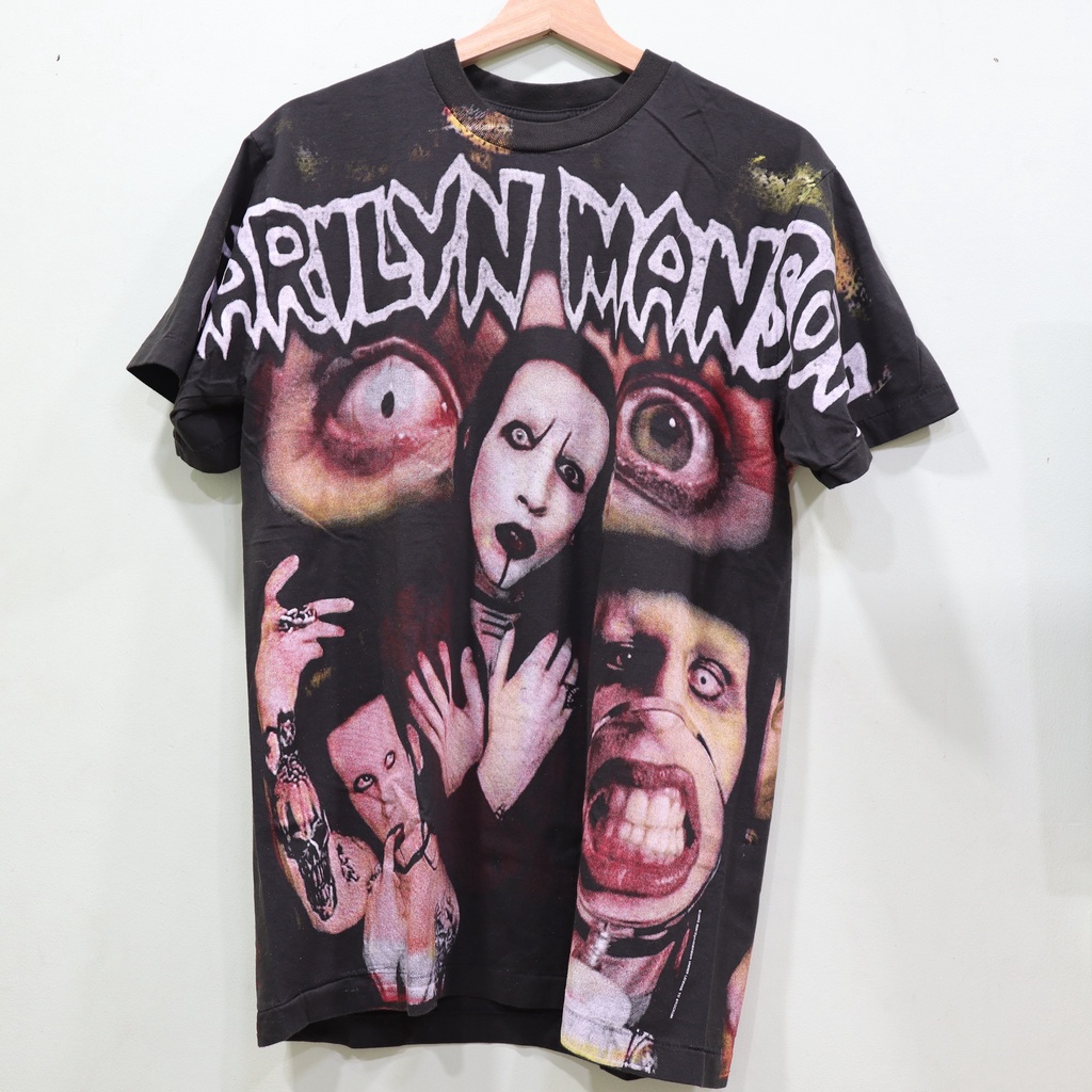 เสื้อ Marilyn Manson สไตล์วินเทจ สกรีนทั้งตัว