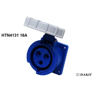 "Dako" Power Plug(เพาเวอร์ปลั๊ก) รุ่นHTN4131 16A 3Pin IP67 ตัวเมีย แบบติดฝั่งตรง