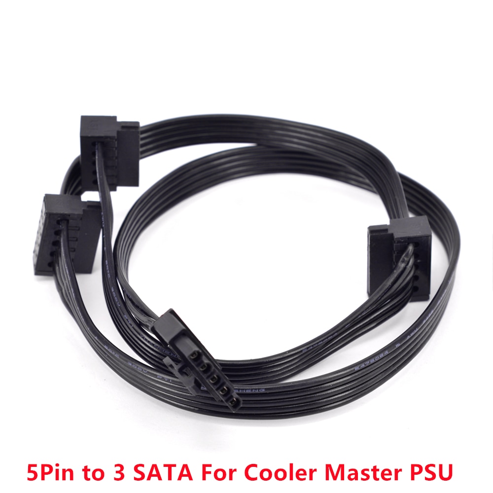 5Pin ถึง 3 SATA มุมสําหรับ Cooler Master MWE Gold 550 650 750 V550 V650 V700 V850 V1000 V1200 V1300 