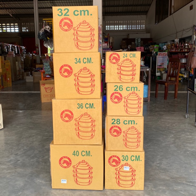 หม้อนึ่ง ซึ้ง 3 ชั้น ตราหัวม้า(ขนาด32-40 ซม.)
