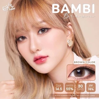 คอนแทคเลนส์ kitty kawaii bambi สีน้ำตาล ขนาดกลาง