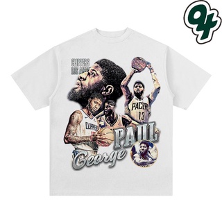 Nfjs เสื้อยืดแขนสั้น พิมพ์ลาย Paul George Clippers สไตล์อเมริกัน สตรีท บาสเก็ตบอล สําหรับผู้ชาย