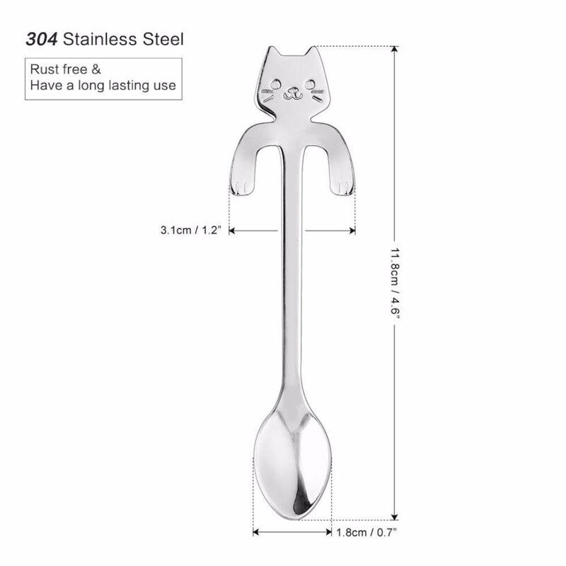 Thejoyful ช้อนกาแฟ สแตนเลส ช้อนขนม ด้ามยาว spoon รูปที่ 7