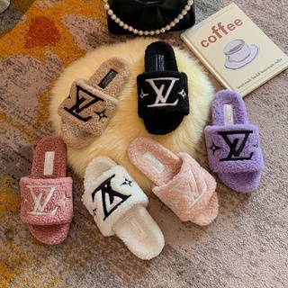 รองเท้าขน งานปัก น่ารักงานพรีเมียร์✨￼รองเท้าสลิปเปอร์ รองเท้าใส่ในบ้าน slipper เพิ่มความอุ่นให้เท้า