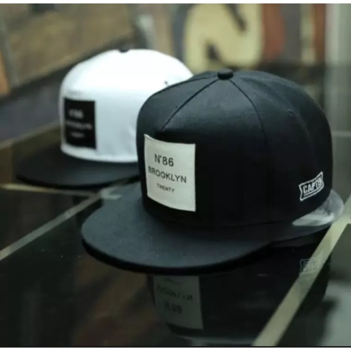 Brooklyn N86 หมวก Snapback การ์ตูนสีขาว Unisex