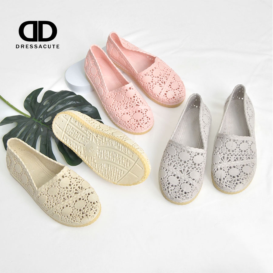 พร้อมส่ง 1925 รองเท้ายางแบบสวม แต่งลายลูกไม้ สำหรับผู้หญิง