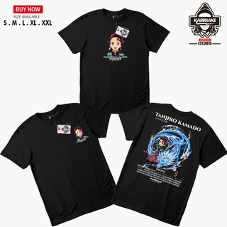 เสื้อยืด พิมพ์ลายอนิเมะ DEMON SLAYER KIMETSU NO YAIBA TANJIRO TECHNIQUE สําหรับผู้ชายS-5XL