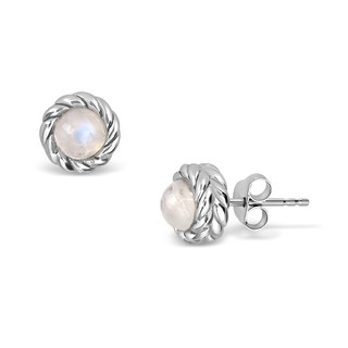 Mizuchol - ต่างหูเงินแท้ ประดับ Moonstone : MOONLIGHT EARRINGS