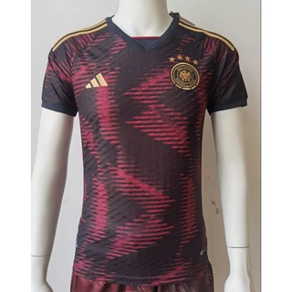 เสื้อกีฬาแขนสั้น ลายทีมชาติฟุตบอล Germany Away * Katar World Cup 2223 ชุดเยือน พร้อมส่ง