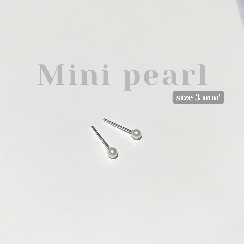 annita.silver -  mini pearl earring / silver925 / ต่างหูเงินแท้925 ต่างหูไข่มุขสังเคราะห์ เหม