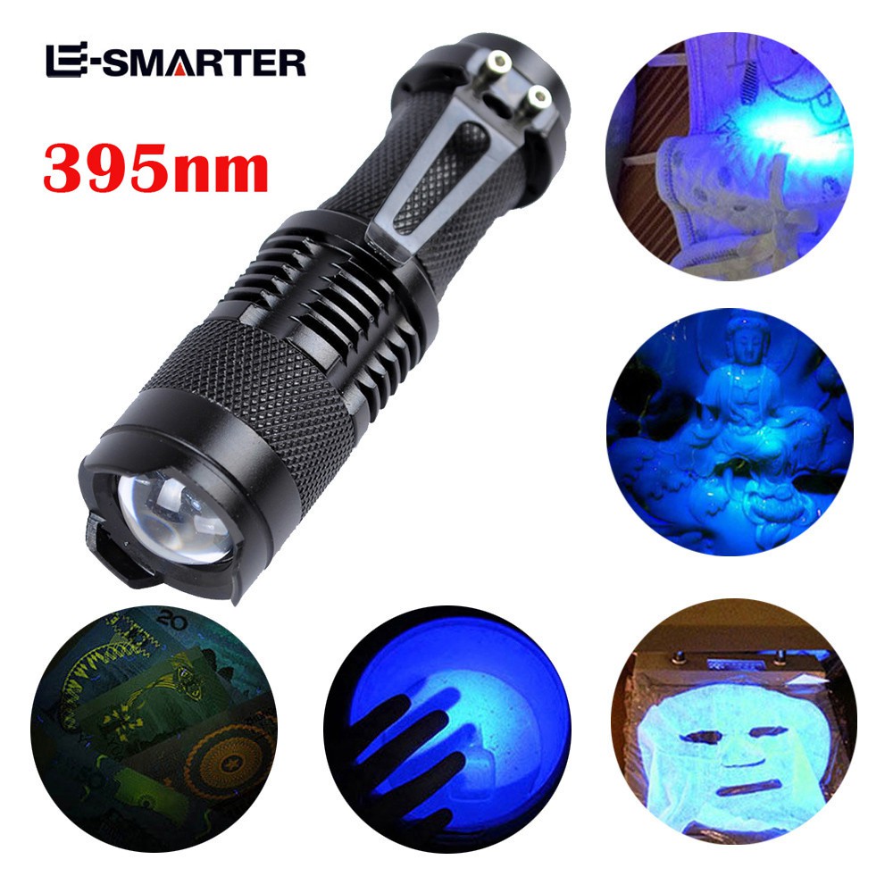 UV Ultra Violet 12 LED Flashlight Blacklight Light 395 nM Inspection Lamp Torch