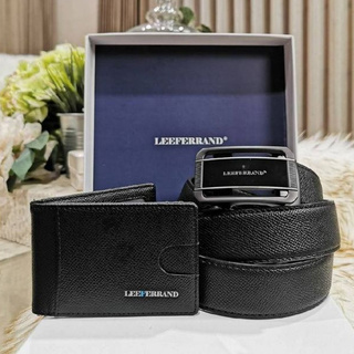 ซื้อ1ได้ถึง2! LEE FERRAND LEATHER BELT &amp; POCKET CARD BAG VALUE PACK