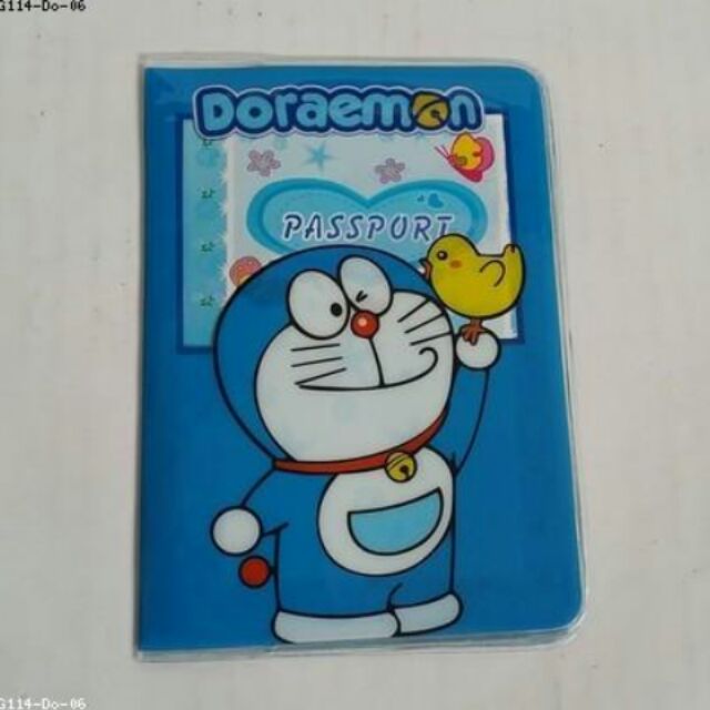 หุ้ม ปกพาสปอร์ต PassPort(ใส่ book bank สมุดบัญชี ธนาคารได้ค่ะ) ลาย โดเรม่อน Doraemon
