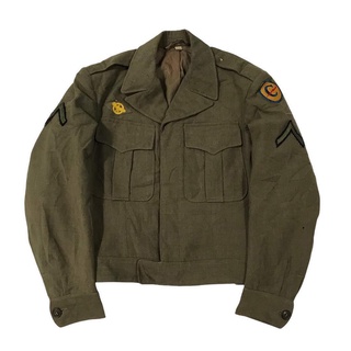 เครื่องแบบทหารสหรัฐอเมริกา สงครามโลกครั้งที่ 2 Vintage Original WW2 WWII US Army Jacket Uniform พร้อมอาร์ม