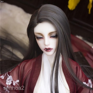 วิกผมยาวสีน้ําตาลสําหรับตุ๊กตา 1/3 bjd msd dz sd