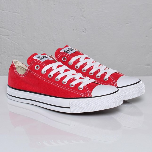 รองเท้าใบคอนเวิร์ส ของแท้  CONVERSE ALL STAR ของแท้  สีแดง สวย เท่ห์