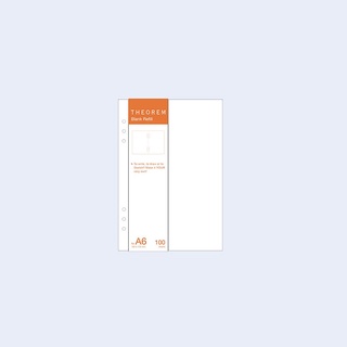 Theorem Note Refill Diary A6 Blank Refill เนื้อในไดอารี่แบบเติม ไม่มีเส้น