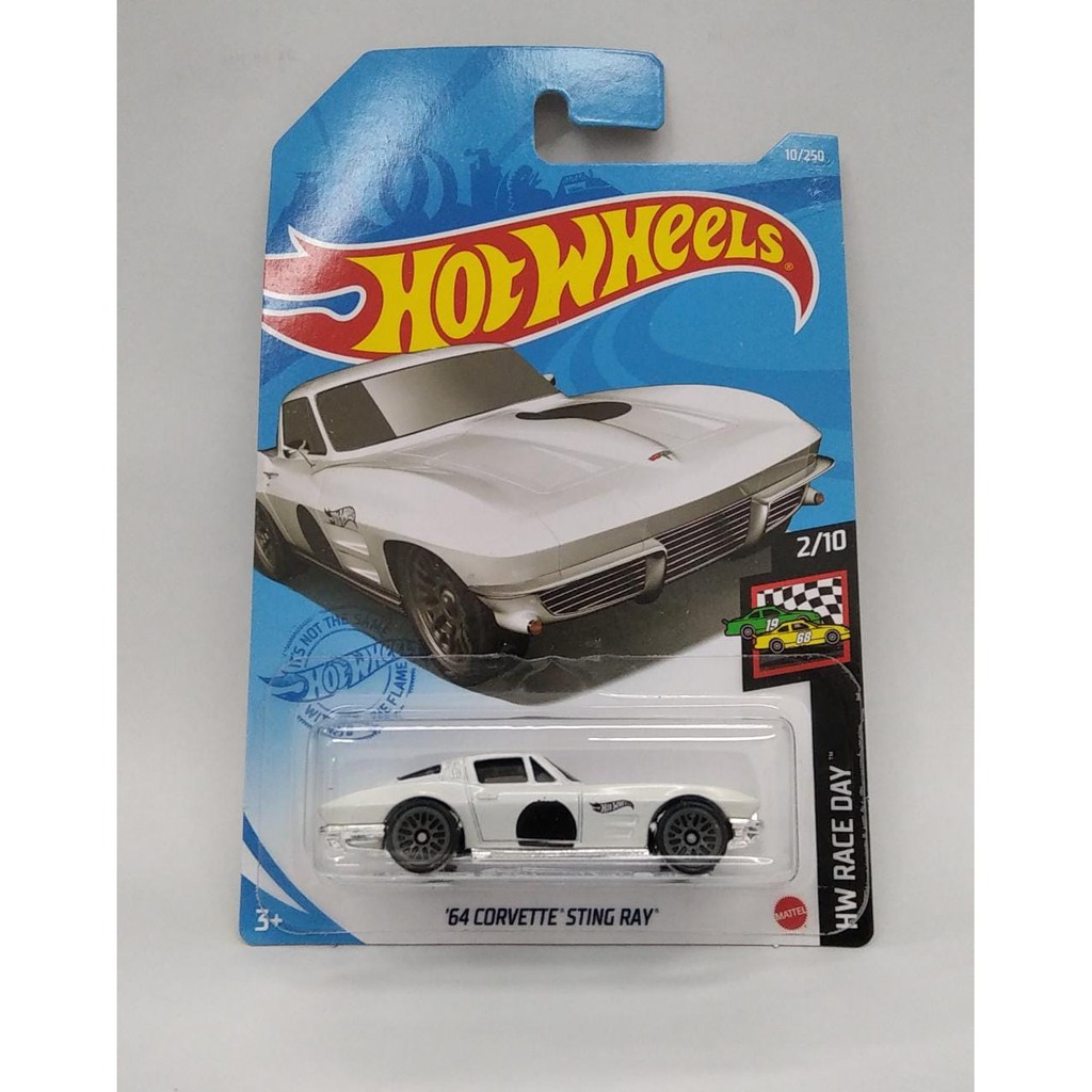 ล้อรถแข่ง 64 CORVETTE STING RAY HW Stingray Hotwheels สีขาวของเล่น ...