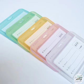 กรอบใส่บัตร แนวตั้ง/นอน 5สี พลาสติกใส (609N/T) ที่ใส่บัตร กรอบบัตร