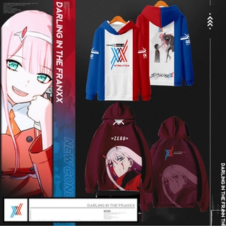 ใหม่ Ins Darling In The Franxx Zero Two 02 เสื้อกันหนาวแขนยาวมีฮู้ดสําหรับแต่งคอสเพลย์ปาร์ตี้ฮาโลวีน