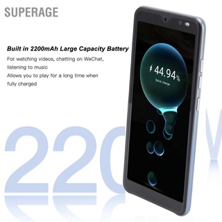 Superage Smartphone 5.45 นิ้ว 2GB RAM 32GB ROM การจดจำใบหน้า Dual SIM Standby โทรศัพท์มือถือสำหรับ Rino8 Pro