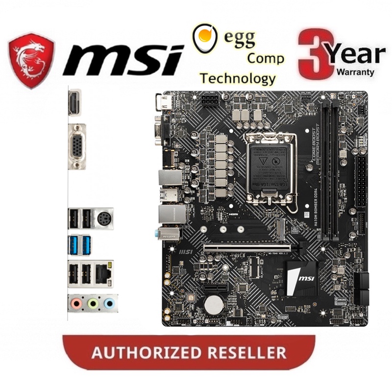MSI H610M BOMBER D4 SOCKET 1700 DDR4 PCI-E 4.0