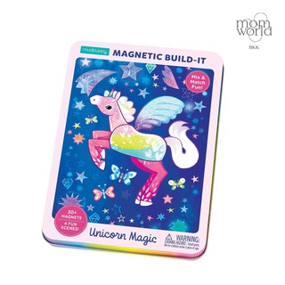 Halotalent - Unicorn magic magnetic build-it (Mudpuppy) ชุดกล่องแม่เหล็กแบบพกพา ลายเวทมนตร์ยูนิคอร์น