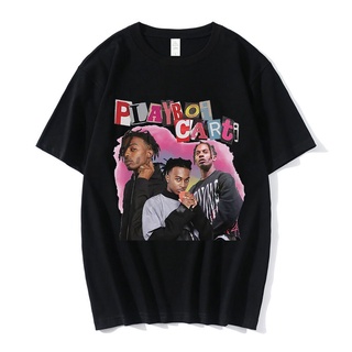 ใหม่ เสื้อยืดลําลอง ผ้าฝ้าย 100% แขนสั้น พิมพ์ลายกราฟิก Playboi Carti Music 90s Rap สไตล์ฮิปฮอป แฟชั่น สําหรับทุกเพศ ทุก