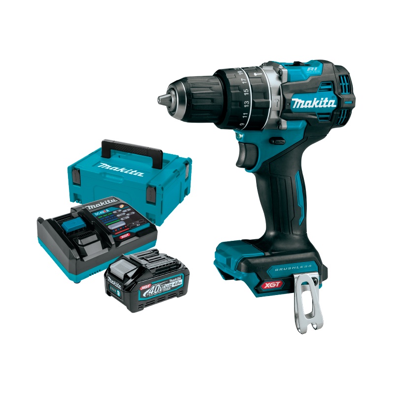 [คอมโบเซ็ต] MAKITA HP002GM101 : สว่านเจาะกระแทกไร้สาย 13 มม. 40Vmax (Battery 4.0Ah)