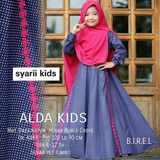 Alda SYARI KIDS เสื้อผ้าเด็กผู้หญิง เสื้อคลุมฮิญาบ (สามารถเป็น Khimar)