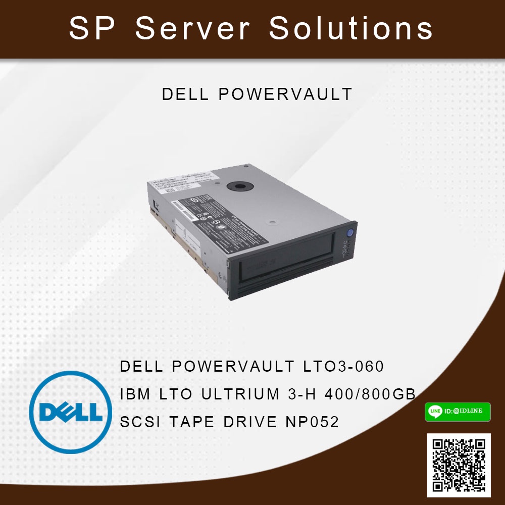 DELL POWERVAULT LTO3-060 ULTRIUM 3-H 400/800GB SCSI TAPE DRIVE NP052