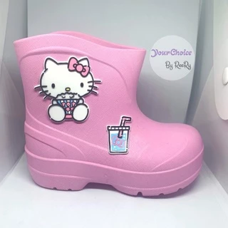 รองเท้าบูทเด็ก Hello Kitty คิตตี้ ลิขสิทธิ์แท้ รองเท้าบู๊ทเด็กผู้หญิง สีพาสเทล กันน้ำ กันฝน KTL483