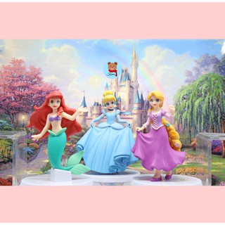 ✅Disney Princess Disney Prunelle Doll Gashapon Bandai 3 set🇯🇵โมเดล เจ้าหญิง กาชาปอง บันได นำเข้าญี่ปุ่น