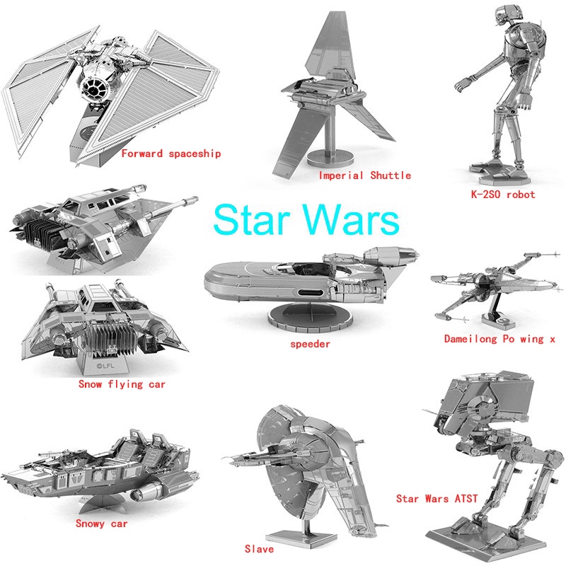 ปริศนาโลหะ Star Wars 3D Metal Model Puzzle DIY Kid Adult Education Toys