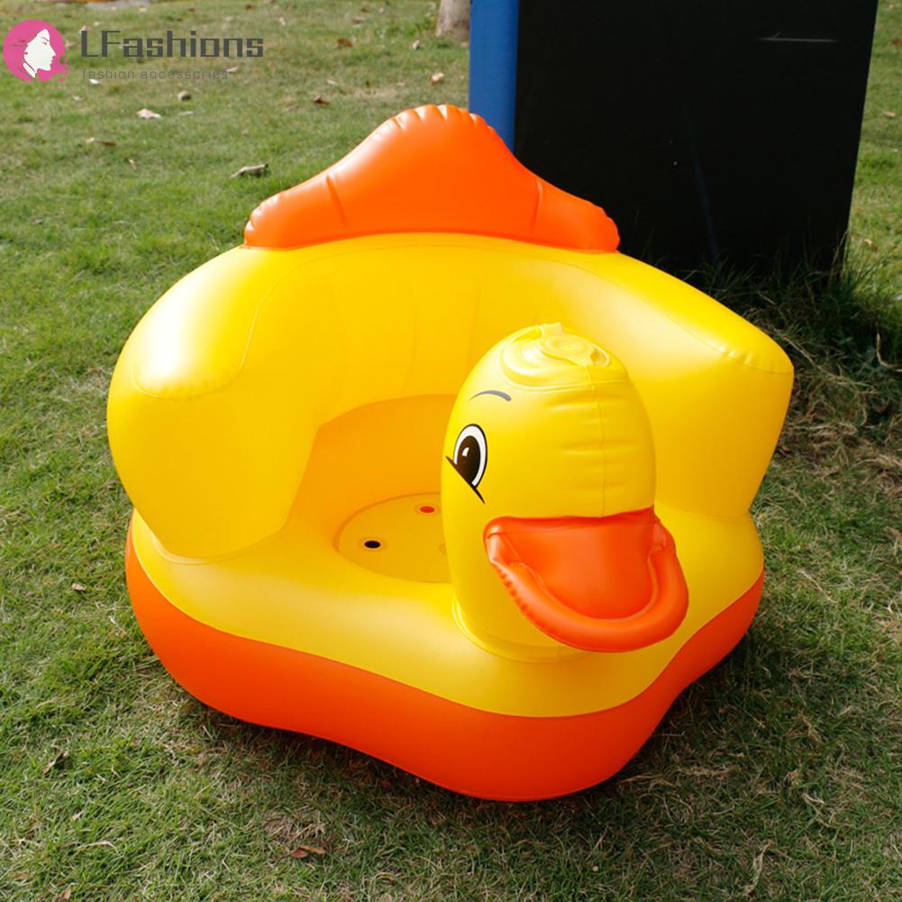 Baby Kid Inflatable Chair Cartoon Duck Sofa Portable PVC Learn to Sit ...