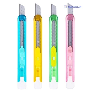 Deli Cutter คัตเตอร์ 13 ใบมีด สีสันสดใส 2054 คัตเตอร์พลาสติก คัตเตอร์เล็ก มีดคัตเตอร์ (คละสี 1 ชิ้น)